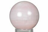 Polished Pink Manganoan (Mangano) Calcite Sphere - Fluorescent! #335017-1